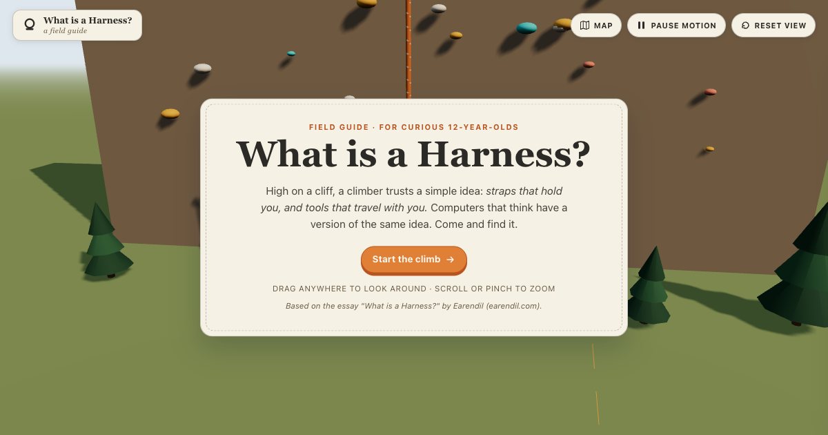 Screenshot of the Coding Harness Explainer demo