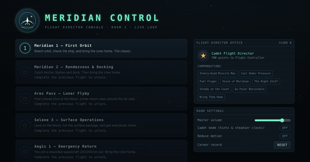 Screenshot of the Nasa Command Center demo
