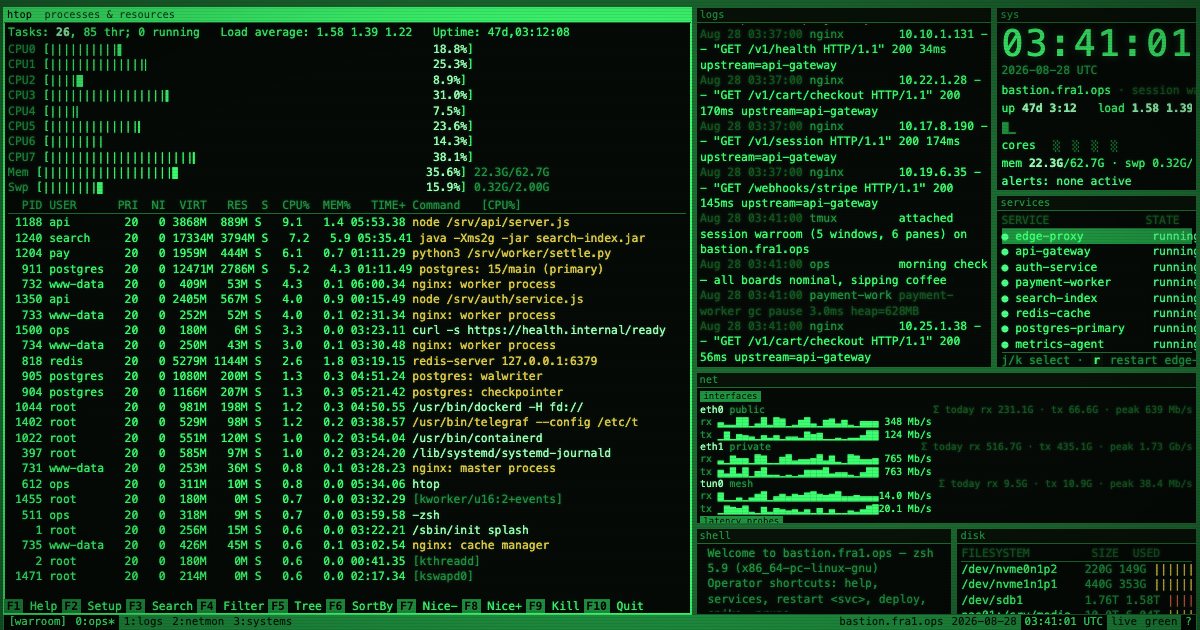 Screenshot of the Process Monitor Terminal demo