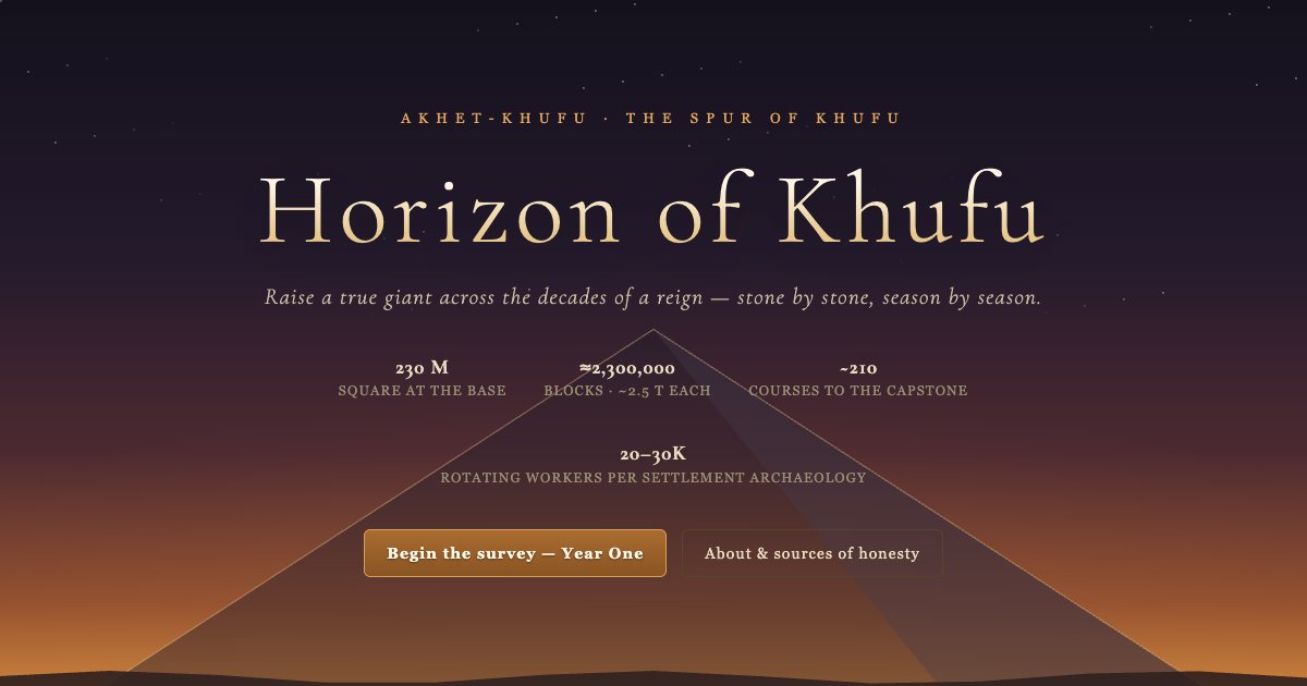 Screenshot of the Pyramid Builder Simulator demo