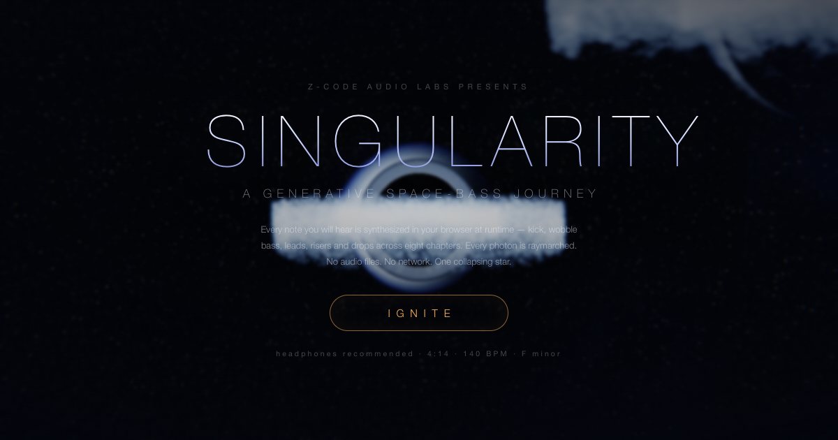 Screenshot of the Singularity Audio Visualizer demo