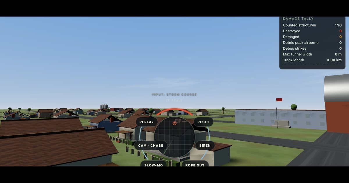 Screenshot of the Tornado Simulator demo