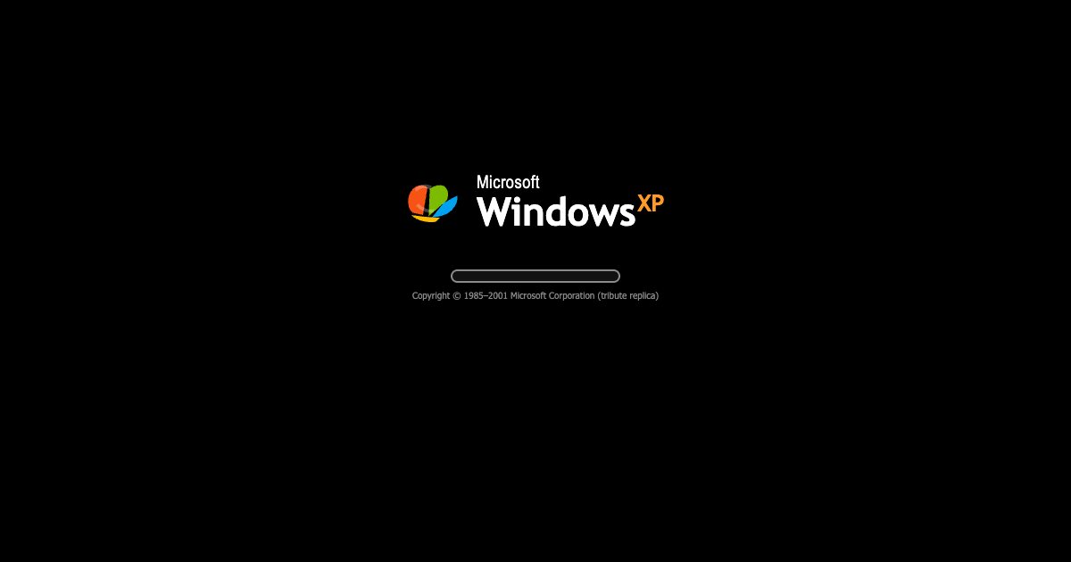 Screenshot of the Windows XP demo