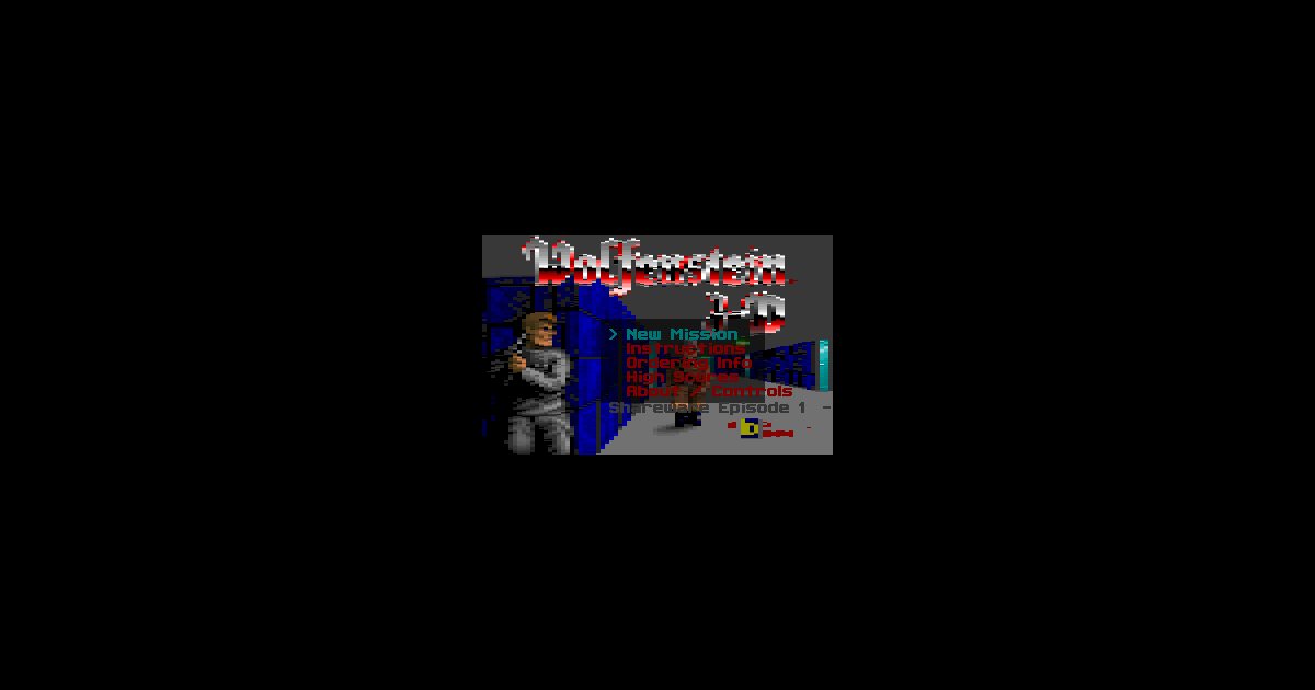 Screenshot of the Wolfenstein 3D demo
